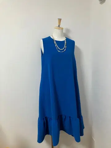 슬리브리스 프릴 밑단 원피스 9호 FENNEL