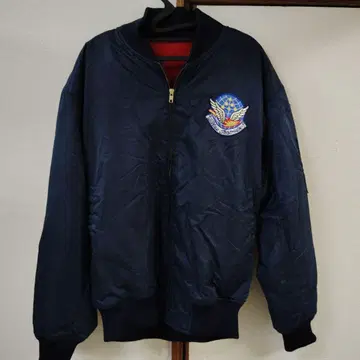 밀리터리 자켓 네이비 자수 로고