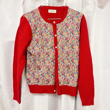 BEAMS BOY 리버티 가디건 레드