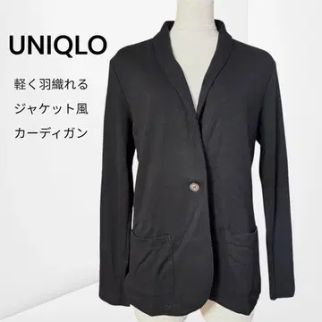 [ UNIQLO ] 카라 부착 가디건 자켓 블랙