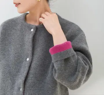 B.C STOCK 2층 스무스 편직 블루종 니트