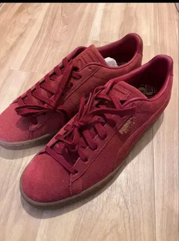 PUMA 스웨이드 레드 스니커즈 27.5cm