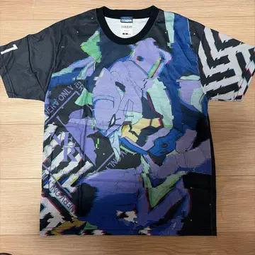 에바 초호기 양면 풀 그래픽 T셔츠 블랙 에반게리온 신극장판