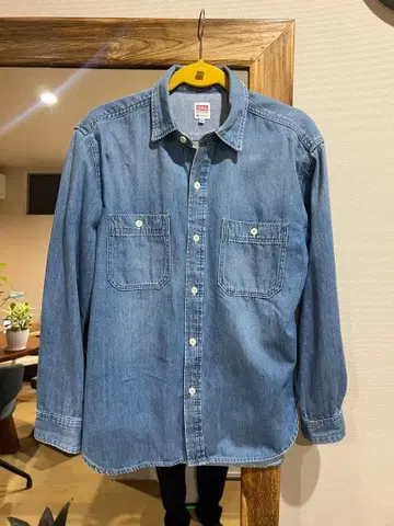 데님 셔츠 긴팔 데님 블루