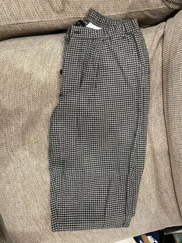 스티븐 앨런 체크 무늬 슬랙스