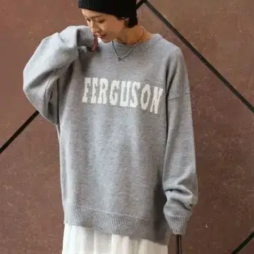 별주 RELUME 자카드 니트 풀오버 그레이