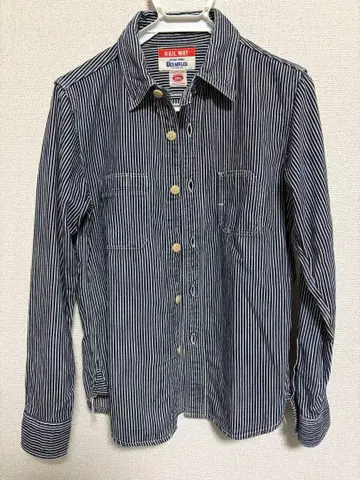 UES RAIL WAY 스트라이프 긴팔 셔츠