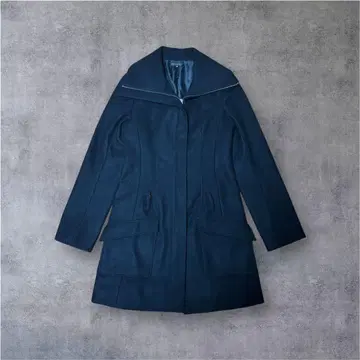 The first women 90s 캐시미어 혼방 롱 코트 블랙 38