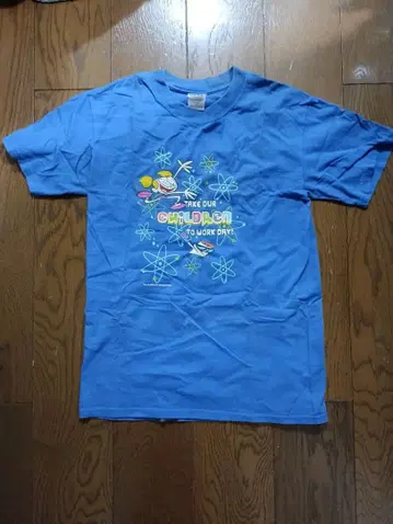 덱스터의 실험실 T셔츠 블루 구제 의류