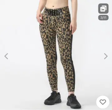 PUMA 레오파드 무늬 하이웨스트 레깅스