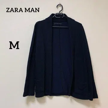 ZARA MAN 니트 가디건 네이비 자켓 스타일 성인용 깔끔한
