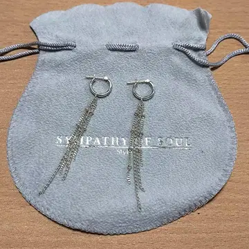 심퍼시 오브 서울 스타일 귀걸이 실버 925 K10 체인