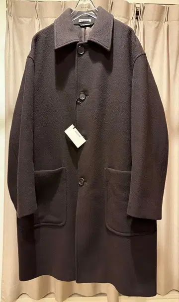 AURALEE 스텐카라 코트 다크 브라운