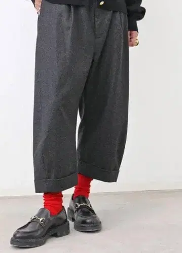 [ L'Appartement ] FLANNEL CURVY PANTS 38