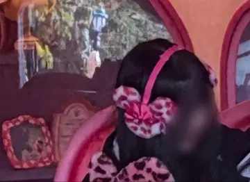 디즈니 레오파드 무늬 귀도리