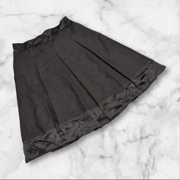 [ 맥스앤코 ] (42) 플레어 스커트 박스 플리츠 울 혼방