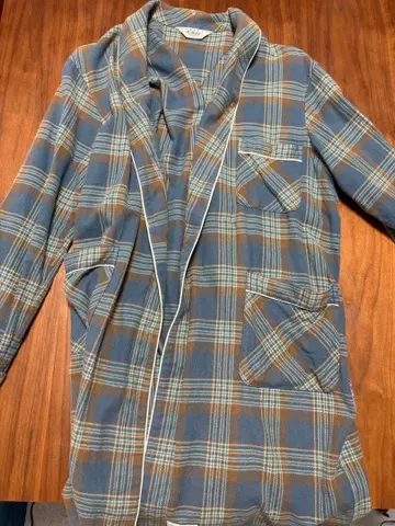 CALEE 체크 무늬 가운 코트 M