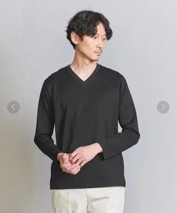 [ 3장 세트 ] 하이 게이지 가스 코튼 V넥 롱 슬리브 티셔츠