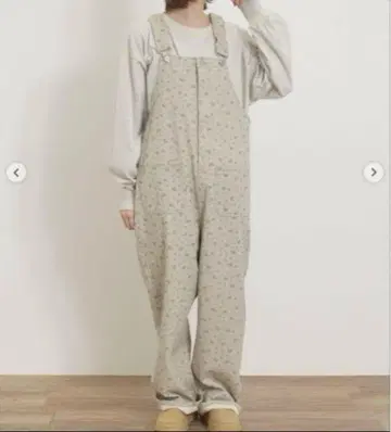 사만사 모스모스 데님 꽃무늬 모듬 살로펫 베이지 택 포함 미사용 새상품