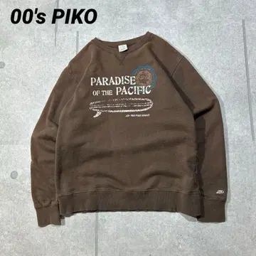 00s y2k archive PIKO 피코 앞V 가제트 맨투맨 브라운 M