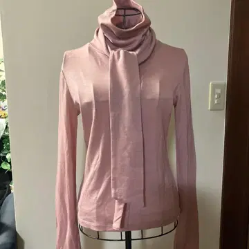 ELLE 리본 울 100% 티셔츠 블라우스