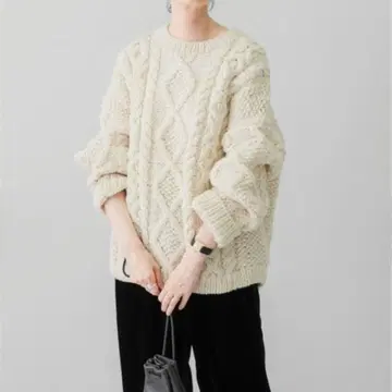 카구레 페루 아란 크루넥 니트