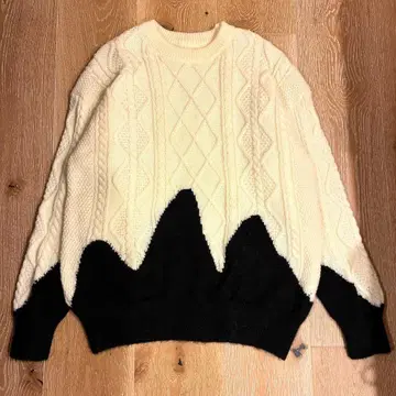 [ 새상품급 ] U:UME 바이컬러 니트 스웨터