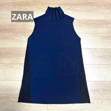 ZARA 자라 네이비 슬리브리스 미니 원피스 L