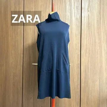 ZARA 자라 네이비 슬리브리스 미니 원피스 L