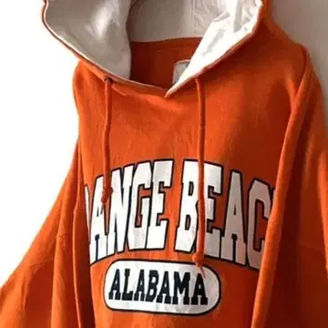 퍼시픽&컴퍼니 오렌지 비치 후드티 XL 오렌지 구제 의류