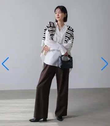 루즈 니트 세트 레이어드 풀오버