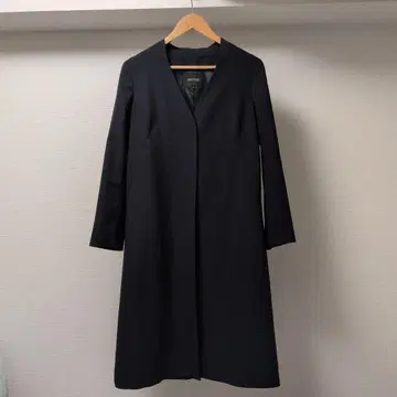 UNTITLED 노카라 코트 네이비 사이즈 0 리본 벨트 없음