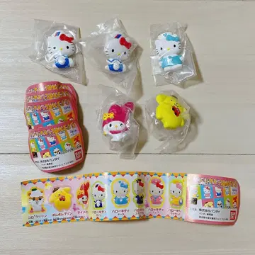 산리오 굿즈 5 헬로키티 마이멜로디 폼폼푸딩 5개 세트