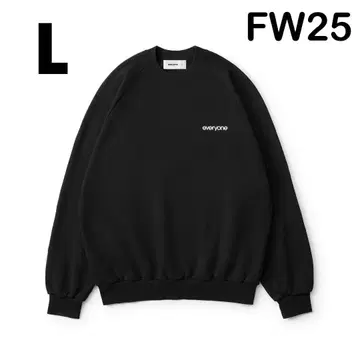 everyone original logo crew sweat BLACK