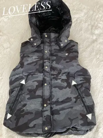 새상품급 LOVELESS 러브리스 모노톤 카모플라주 다운 베스트