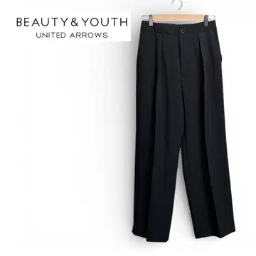 [ 새상품급 ] 뷰티&유스 와이드 팬츠 블랙 M 일본제 깔끔한