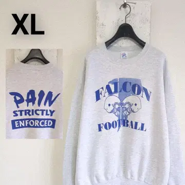 90s 구제 의류 USA제 맨투맨 XL 그레이 FALCON 풋볼