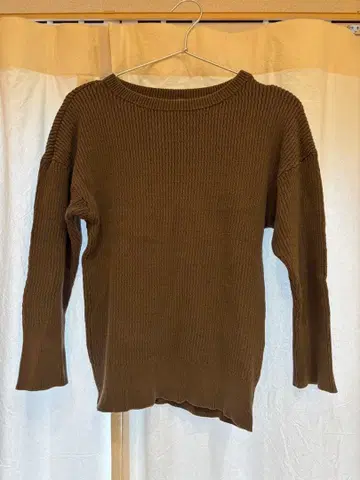 BEAUTY & YOUTH 브라운 리브 니트