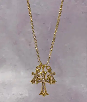 골드 크로스 펜던트 목걸이