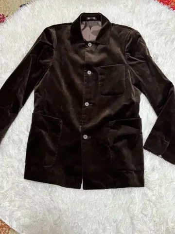 다크 브라운 벨벳 테일러드 자켓