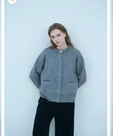 liten Bicolor raccoon knit coatigan