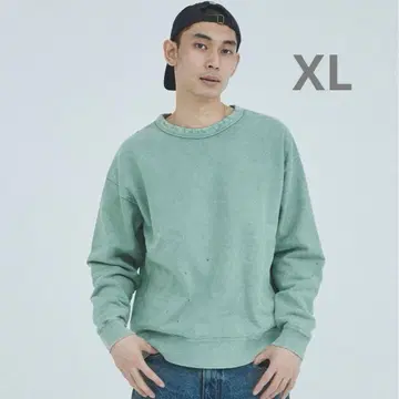 새상품)J.S.Homestead/퍼시픽 기모 데미지 크루넥 XL