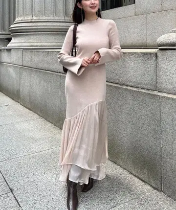 anuans 도킹 니트 원피스