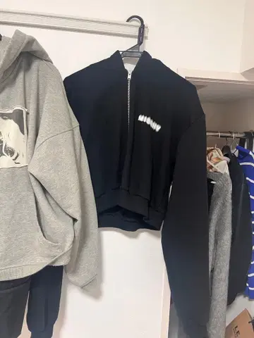 MISBHV 크롭 후드티 XS 블랙