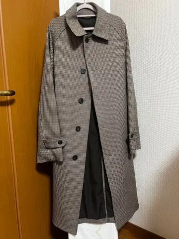 GU 발마칸 코트 체크 SW S 사이즈