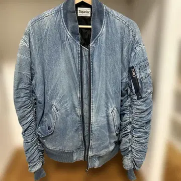 Superior 데님 블루 봄버 자켓 M