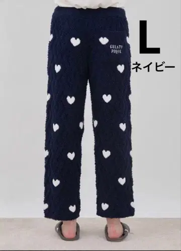 젤라또피케 젤라피케 옴 하트 자카드 네이비 L 팬츠 남성용