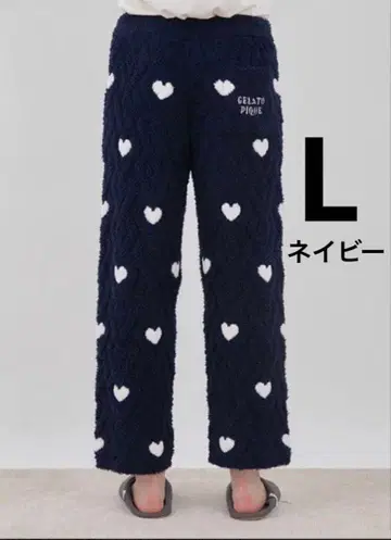 젤라또피케 젤라피케 옴 하트 자카드 네이비 L 팬츠 남성용