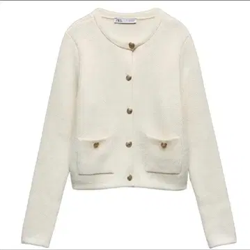 ZARA 골드 버튼 가디건