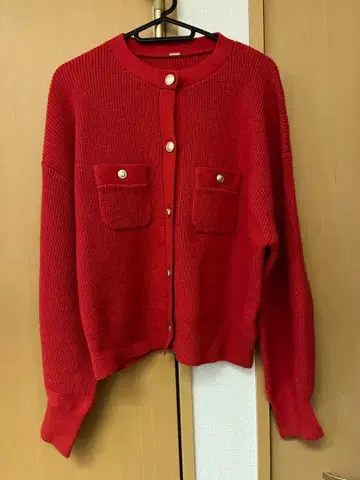 Mila Owen SET UP 금장 버튼 크루넥 니트 가디건